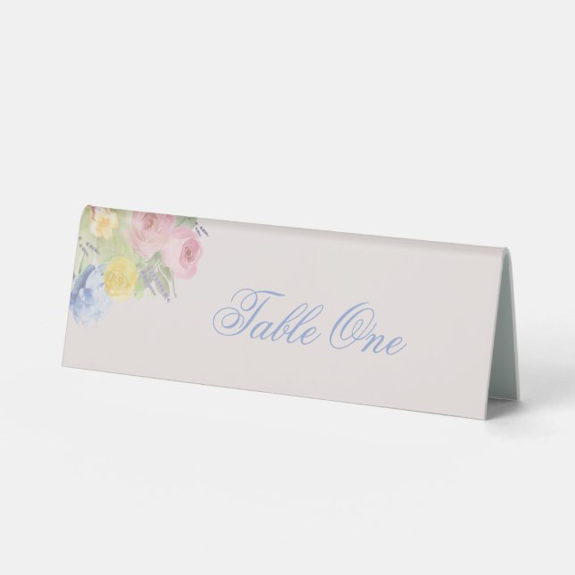 Plaque De Table Tente Numéro de Table Romantique en Plastique (Recto)