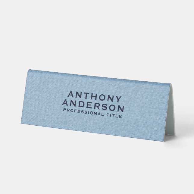Plaque De Table Texture de tissu bleu clair (Recto)