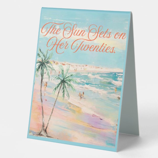 Plaque De Table The Sun Sets on Her Twenties (Recto)