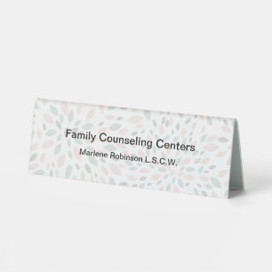 Plaque De Table Travailleur social licencié Nom du personnel moder