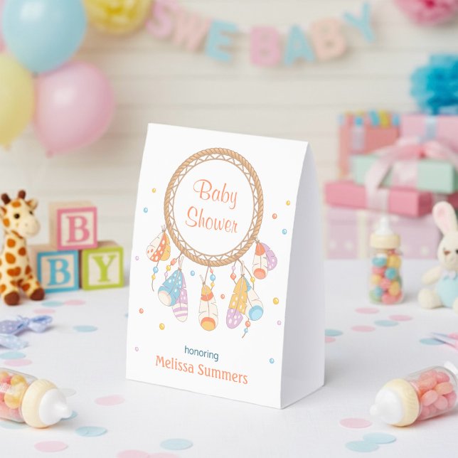 Plaque De Table Tribal Dreamcatcher Boho Baby Shower (Créateur téléchargé)