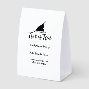 Plaque De Table Trick ou traiter Halloween partie noir détails cas