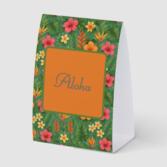 Plaque De Table Tropical/Hawaii patterned floral (Recto)