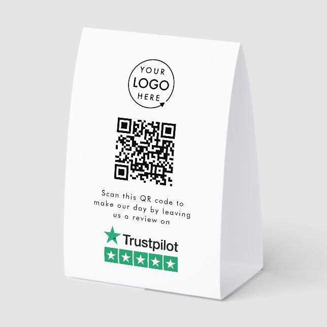 Plaque De Table Trustpilot Reviews Tabletop Sign | QR Table Tent (Recto)