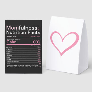 Plaque De Table Typographie des faits nutritionnels de la pleine c