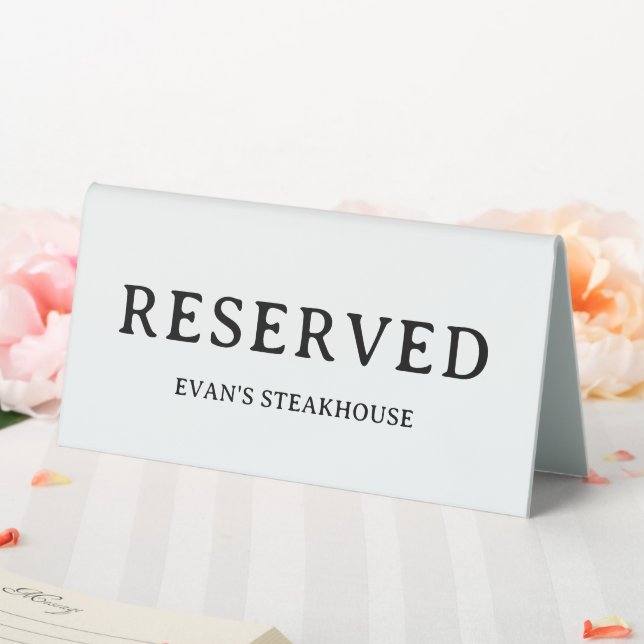 Plaque De Table Typographie Élégante Moderne Simple Propre Réservé (In SItu (Mariage))
