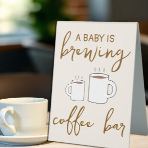 Plaque De Table Un bébé brasse du Baby shower