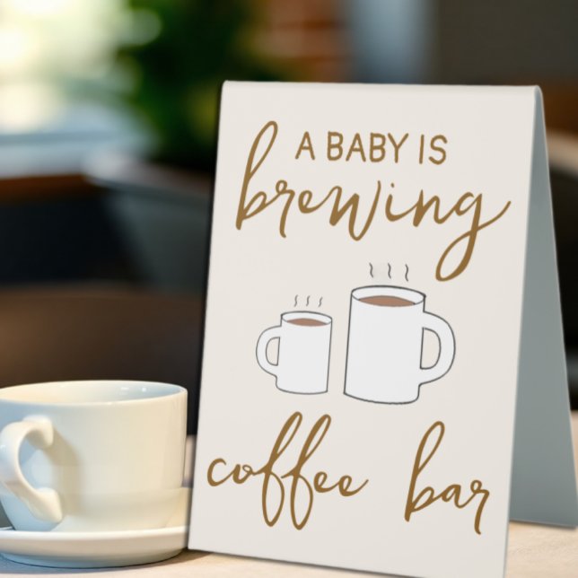 Plaque De Table Un bébé brasse du Baby shower (Créateur téléchargé)
