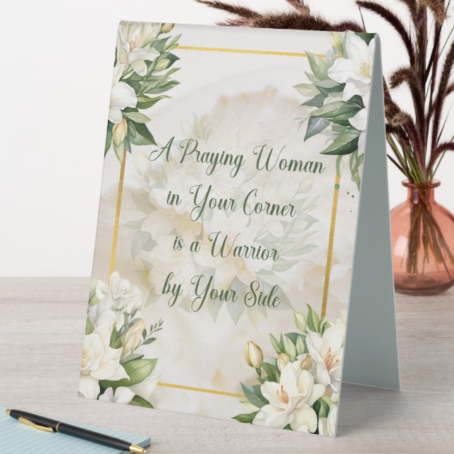 Plaque De Table Une femme en prière (Crème) (En SItu (Tableau))