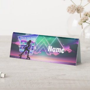 Plaque De Table Vaporwave Roller Skate fête d'anniversaire