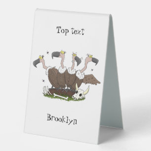 Plaque De Table Vautours drôles humour dessin animé