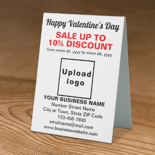 Plaque De Table Vente de Saint-Valentin d'affaires sur une table b