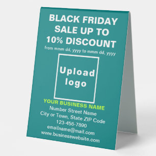 Plaque De Table Vente du Black Friday Entreprise sur Teal Green