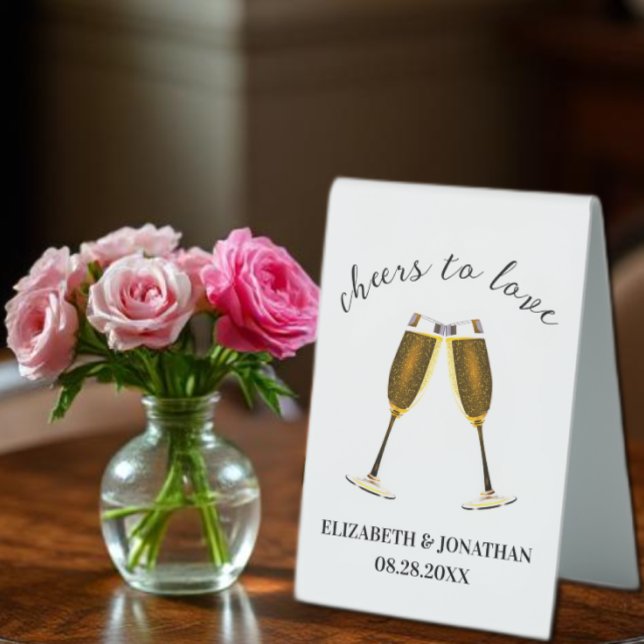 Plaque De Table Verres à champagne pour À l'amour (Créateur téléchargé)