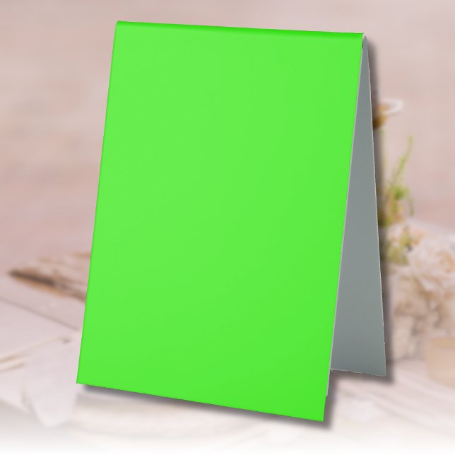 Plaque De Table Vert Néon Couleur Uni | Classique (Créateur téléchargé)