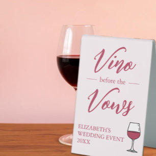 Plaque De Table Vino Before The Vows Enterrement de Vie de Jeune F