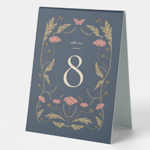 Plaque De Table Vintage Art Nouveau Mariage Numéro de table Carte
