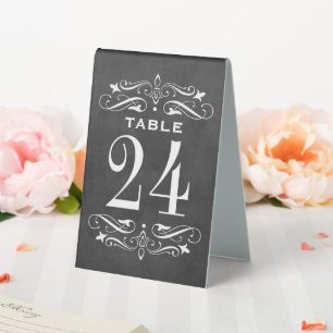 Plaque De Table Vintage Black Chalkboard Mariage