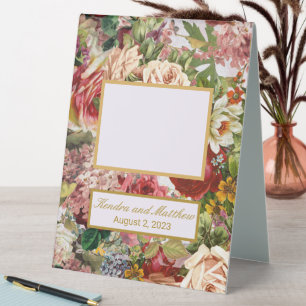 Plaque De Table Vintage Rose victorien Collage Floral