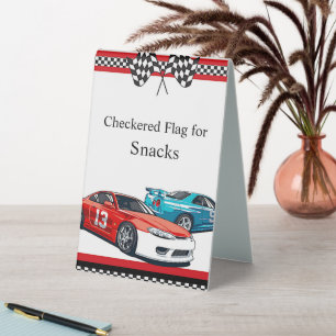 Plaque De Table Voiture de course Anniversaire, 10e Anniversaire S
