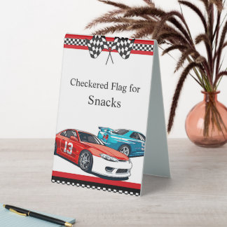 Plaque De Table Voiture de course Anniversaire, 10e Anniversaire S