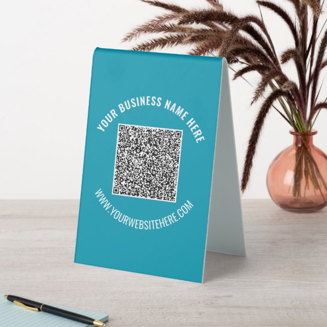 Plaque De Table Votre code QR - Table texte personnalisée Tente Si (En SItu (Tableau))