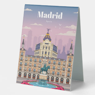 Plaque De Table Voyage Art Voyage à Madrid Espagne