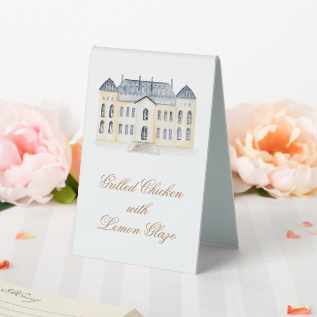 Plaque De Table Watercolor Anglais Manor Mariage (In SItu (Mariage))