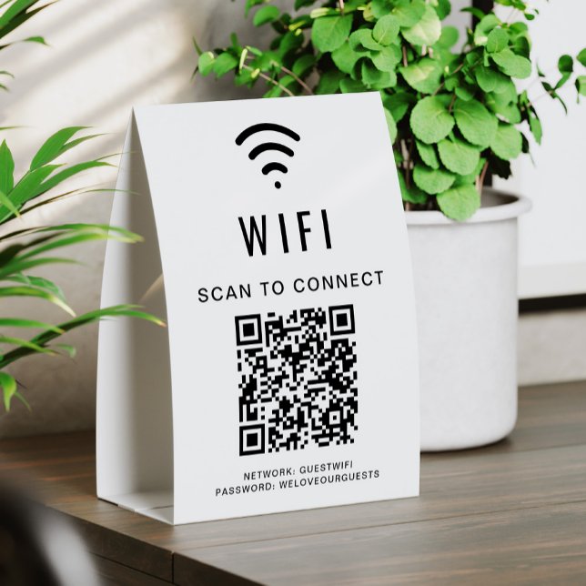 Plaque De Table WiFi QR Code (Créateur téléchargé)