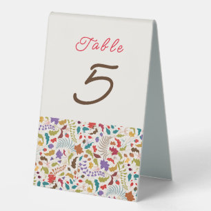 Plaque De Table Wild Rose Woods Exotic Flower Garden Mariage