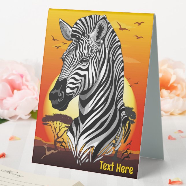 Plaque De Table Zebra African Savanna Wild Animal (In SItu (Mariage))