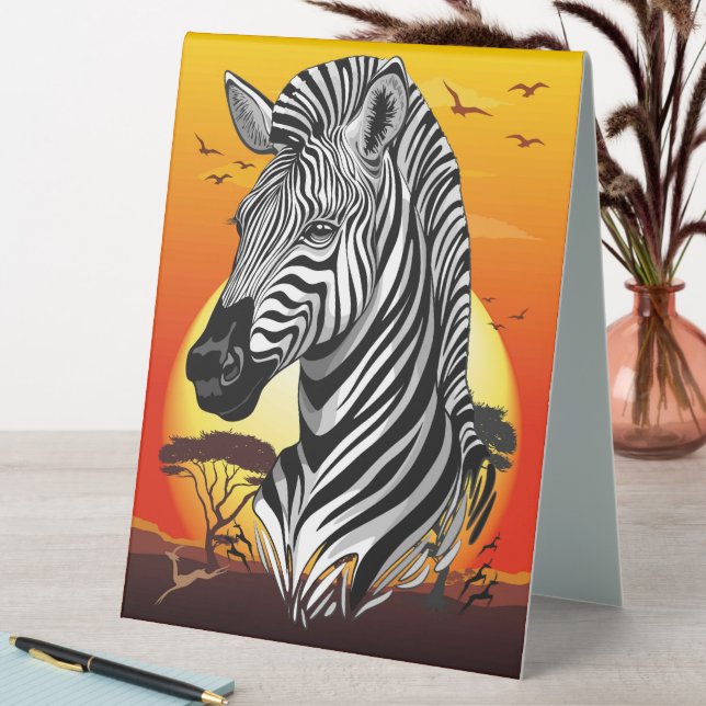 Plaque De Table Zebra African Savanna Wild Animal (En SItu (Tableau))