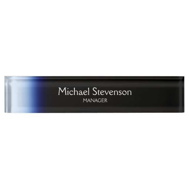 Plaque de travail moderne Blue Black Professional (Devant)