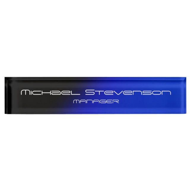Plaque de travail moderne Blue Black Professional (Devant)