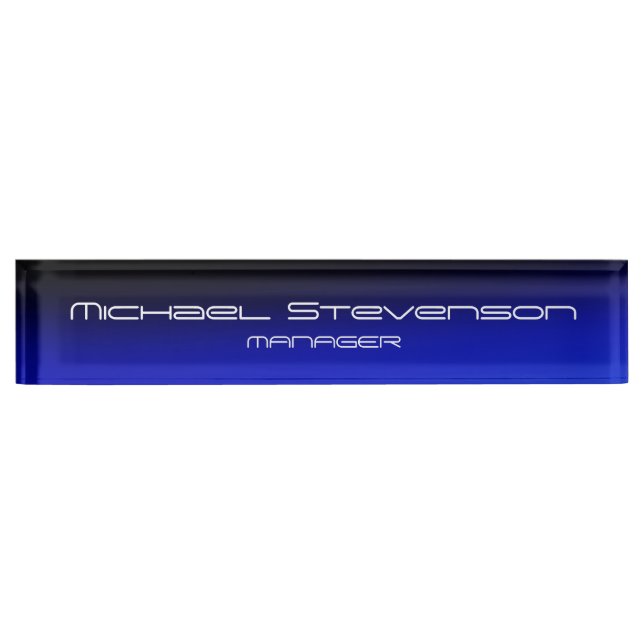 Plaque de travail moderne Blue Black Professional (Devant)
