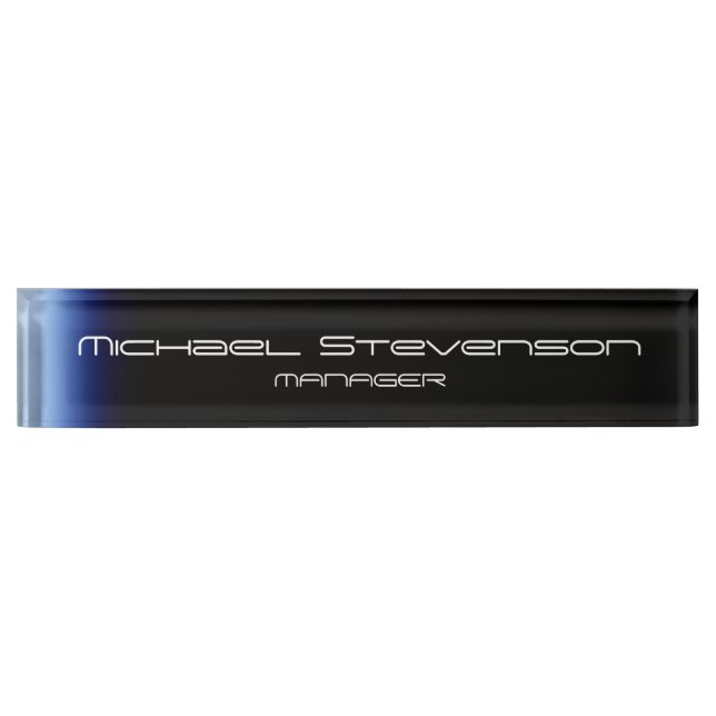 Plaque de travail moderne Blue Black Professional (Devant)