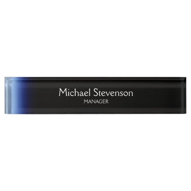 Plaque de travail moderne Blue Black Professional (Devant)