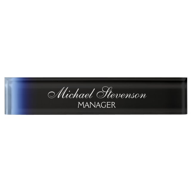 Plaque de travail moderne Blue Black Professional (Devant)
