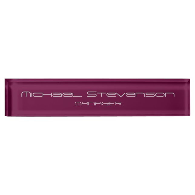 Plaque de travail moderne violet élégant (Devant)