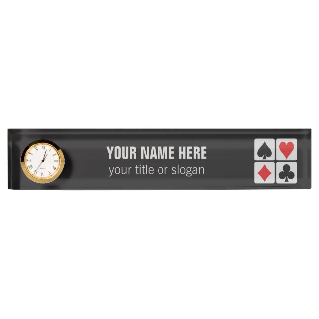 Plaque d'identification de bureau fait sur (Devant)