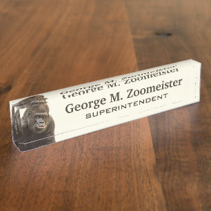 Plaque d'identification de bureau fait sur