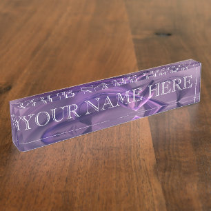 Plaque d'identification de fractale de Purple