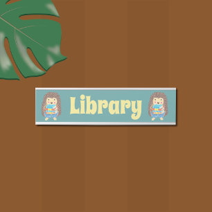 Plaque d'identification de la bibliothèque scolair