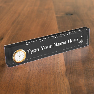 Plaque d'identification d'image de puits d'horloge