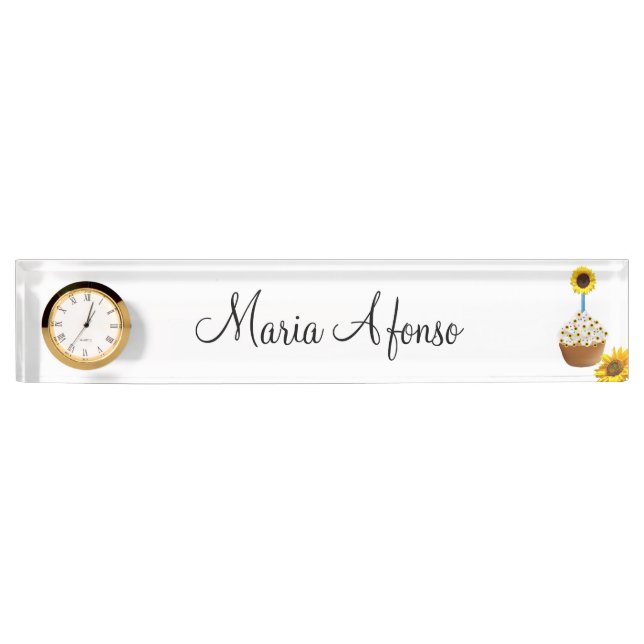 Plaque d'identification du bureau de cupcake de to (Devant)