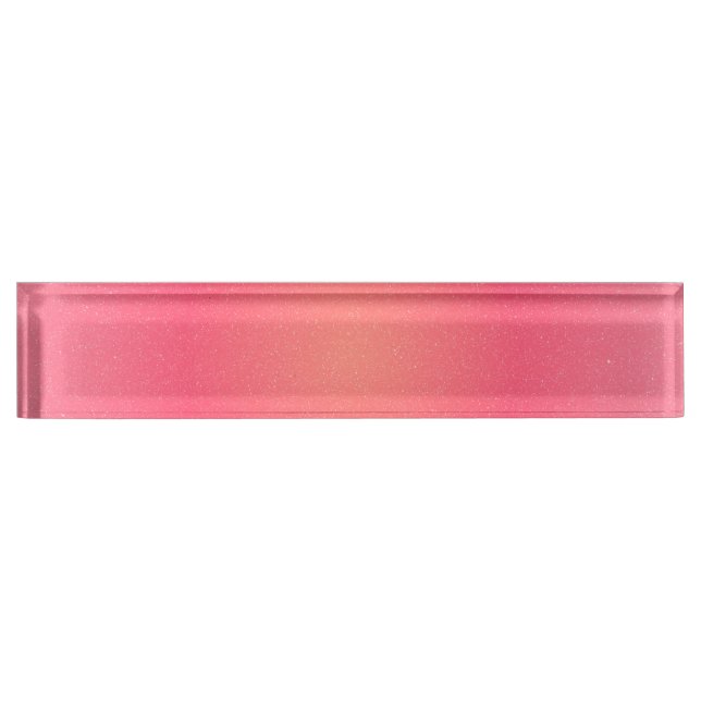 Plaque d'identification du bureau de dégradé rose  (Devant)