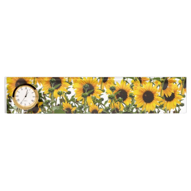 Plaque d'identification du bureau de tournesol (Devant)