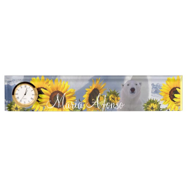 Plaque d'identification du bureau d'ours polaire d (Devant)