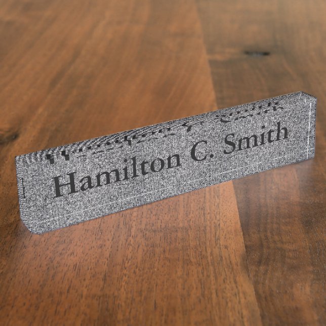 Plaque d'identification du bureau - HAMbyWhiteGlov (Taille)