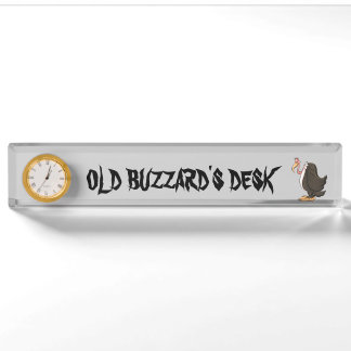 Plaque d'identification du vieux bureau de Buzzard